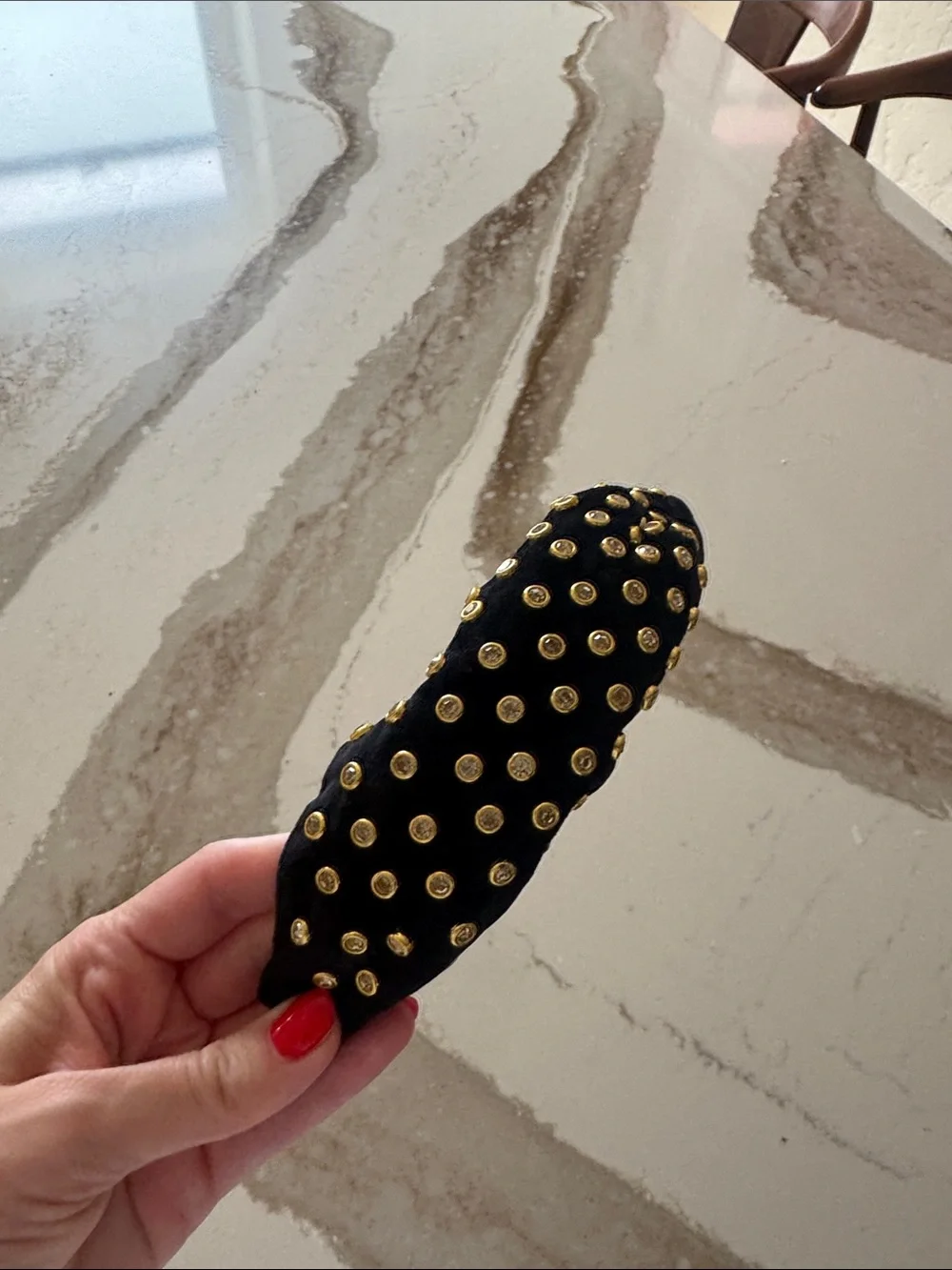 Lele Sadoughi Black Studded Padded Headband - Women Accessories